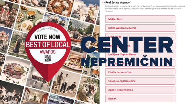 Center nepremičnin je med 10 finalisti Best Of Local 2027 v kategoriji najboljša nepremičninska agencija.